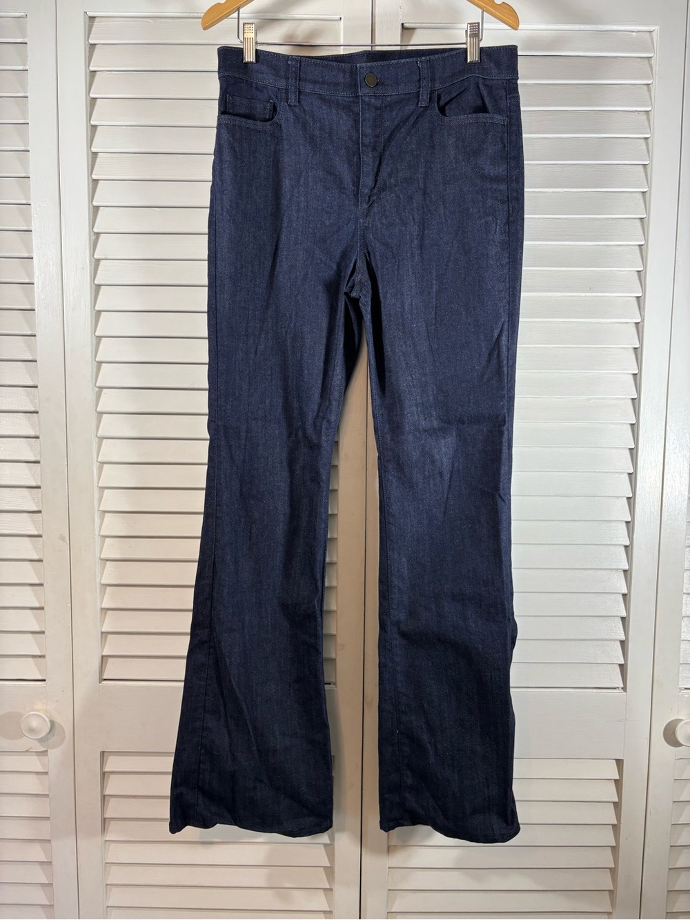 Ann Taylor Women’s High Rise Flare Jeans Size 10 Dark Wash Trouser Denim